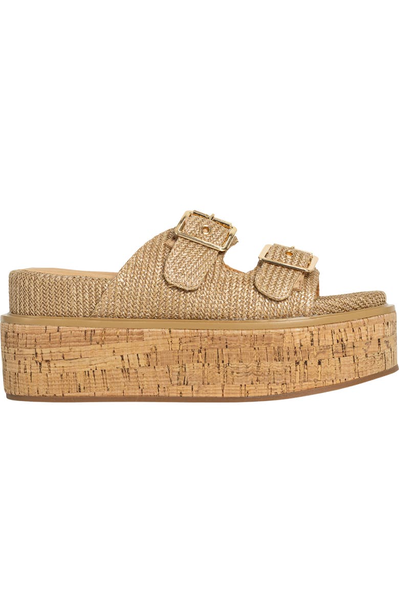 SHUSHOP Lucinda Platform Wedge Slide Sandal, Alternate, color, Natural Woven