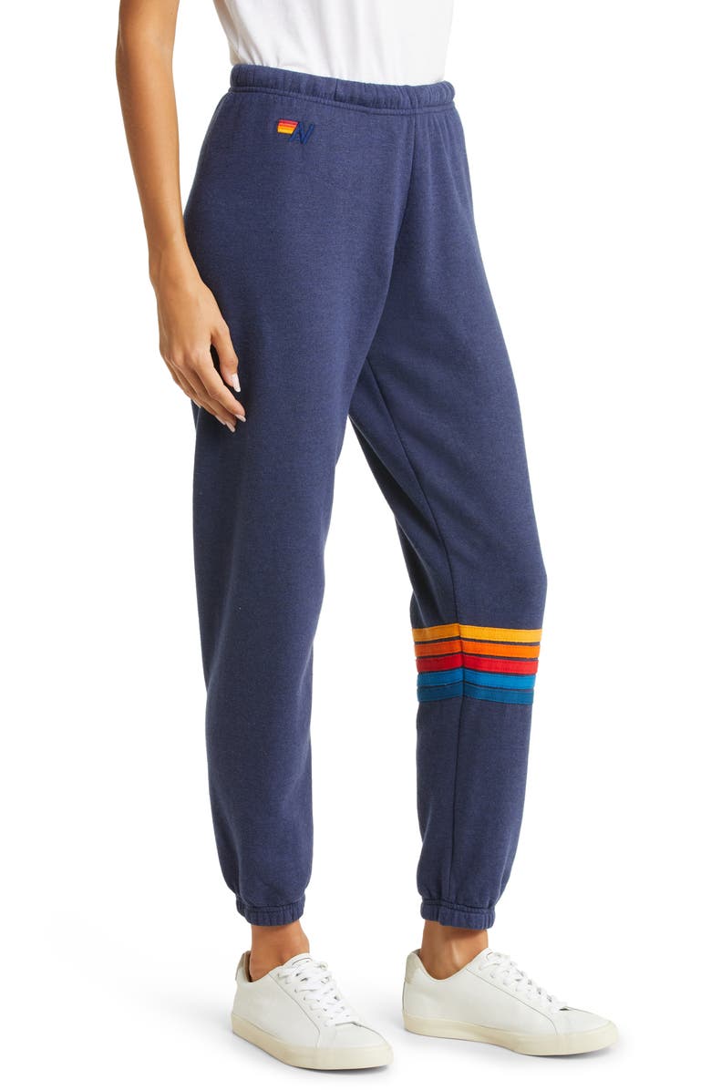Aviator Nation Women's Rainbow Stitch Sweatpants, Alternate, color, 