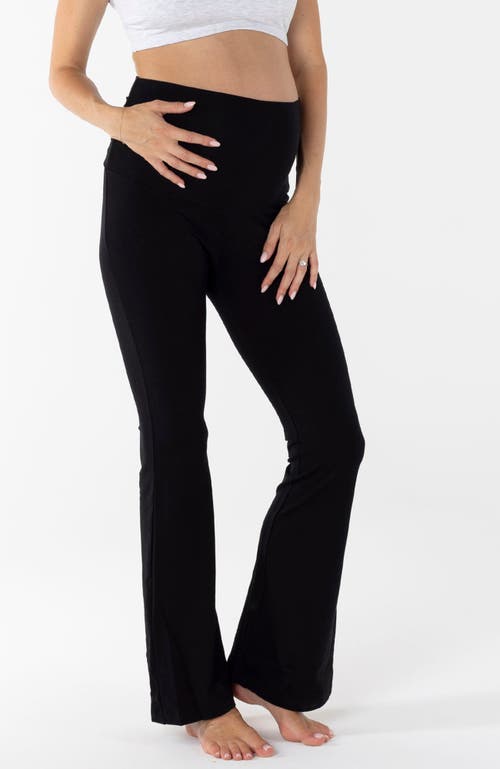 Angel Maternity New Deluxe Flare Black Legging In Black