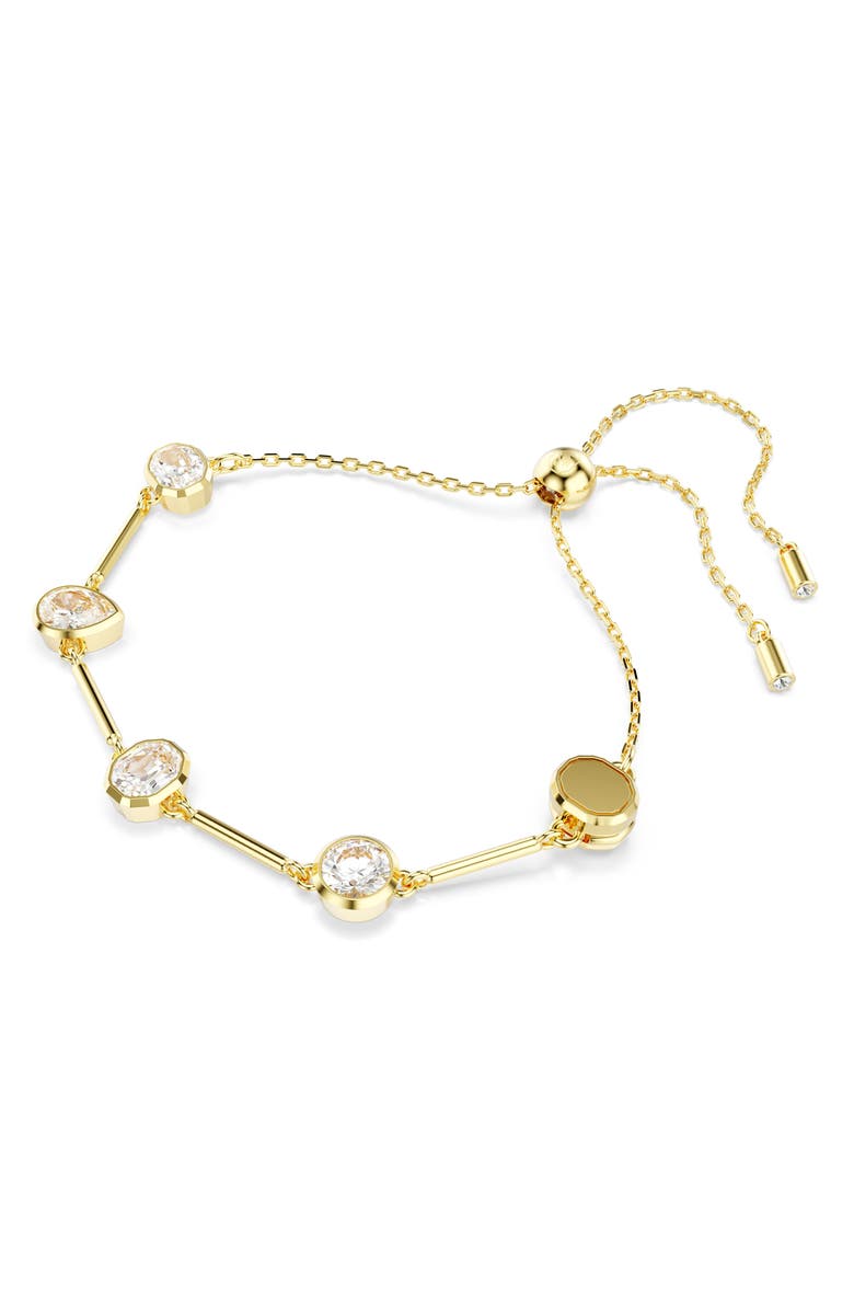 Swarovski Imber Station Necklace & Bracelet Set, Alternate, color, White/ Gold