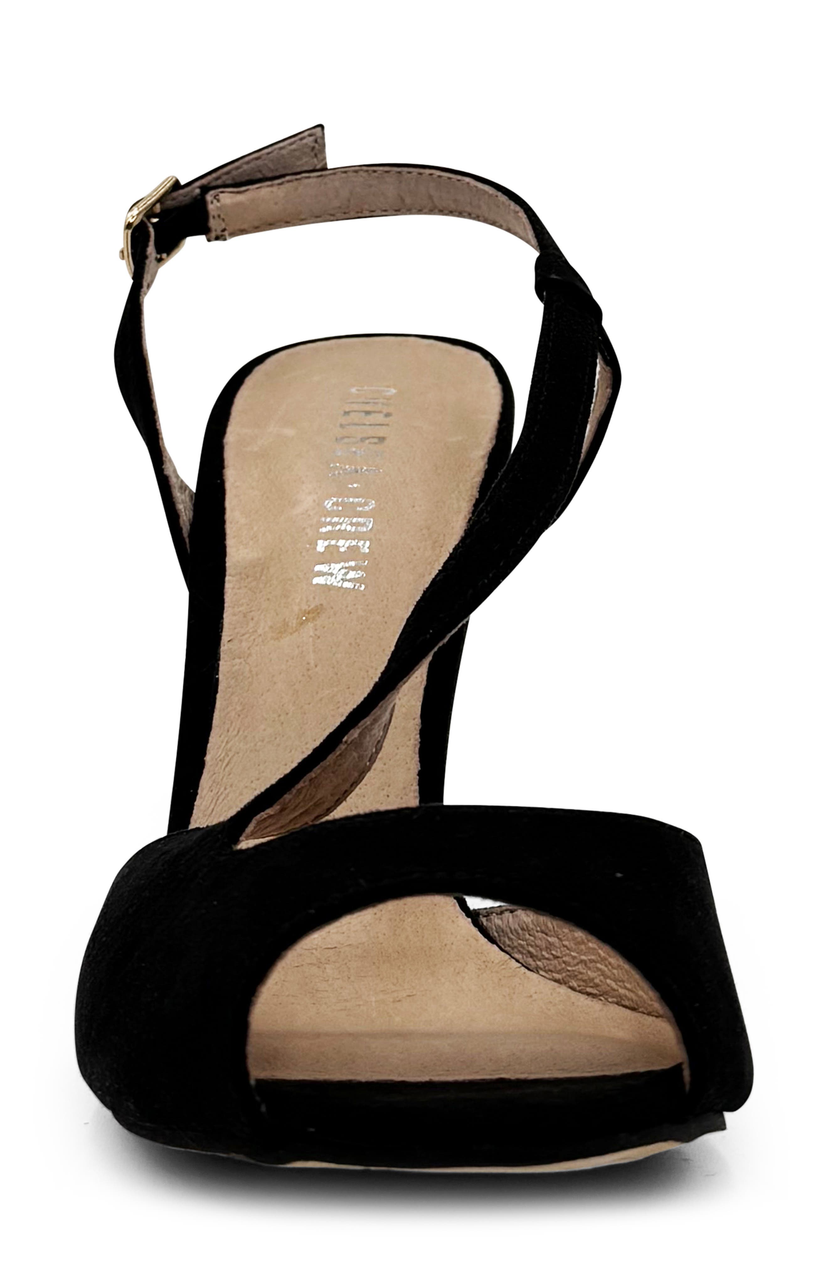 CHELSEA CREW Twist d'Orsay Sandal, Alternate, color, Black Micro