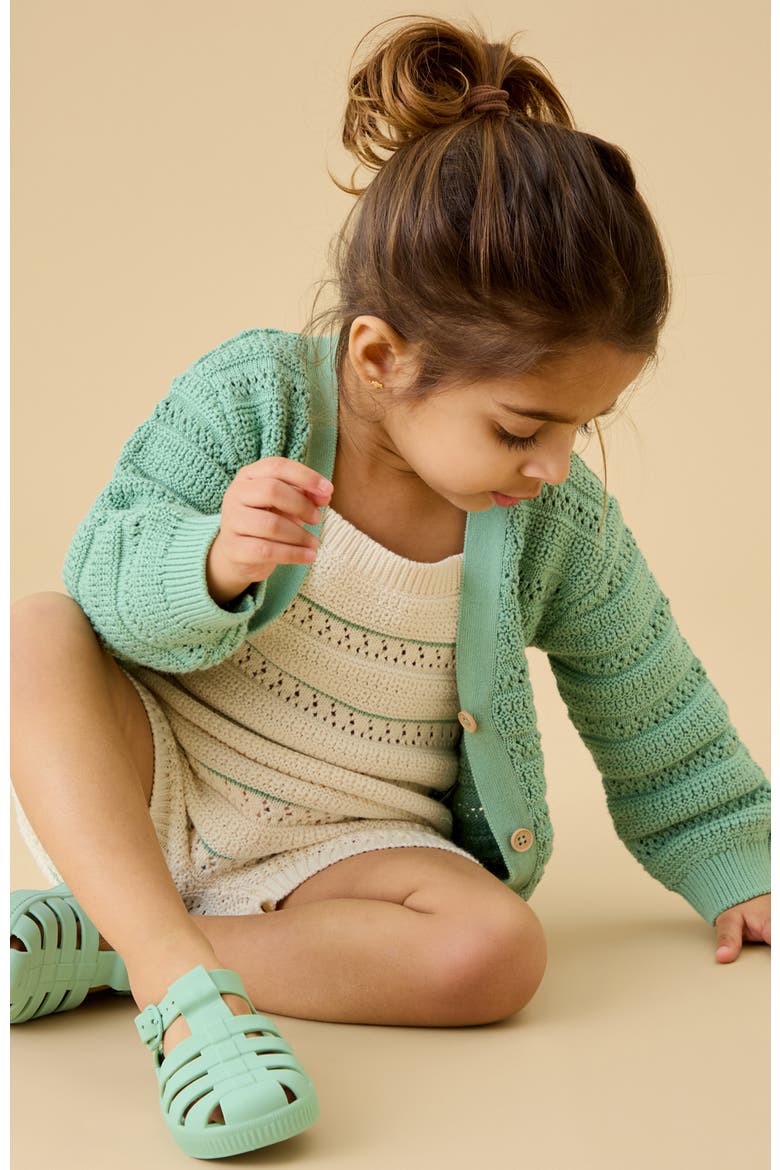 Stripe Knit Playsuit, Alternate, color, Gardenia Stripe
