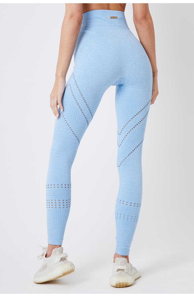 Twill Active Recyled Seamless Marl Laser Cut Leggings, Alternate, color,