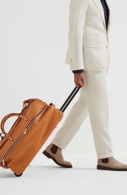 Brunello Cucinelli Cowhide Trolley Bag In Brown