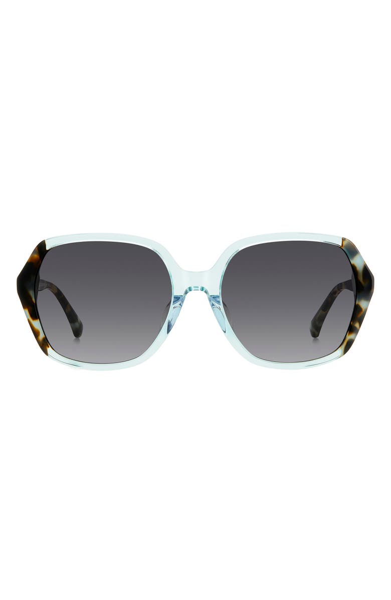Kate Spade New York ellery 57mm square sunglasses, Main, color, Blue