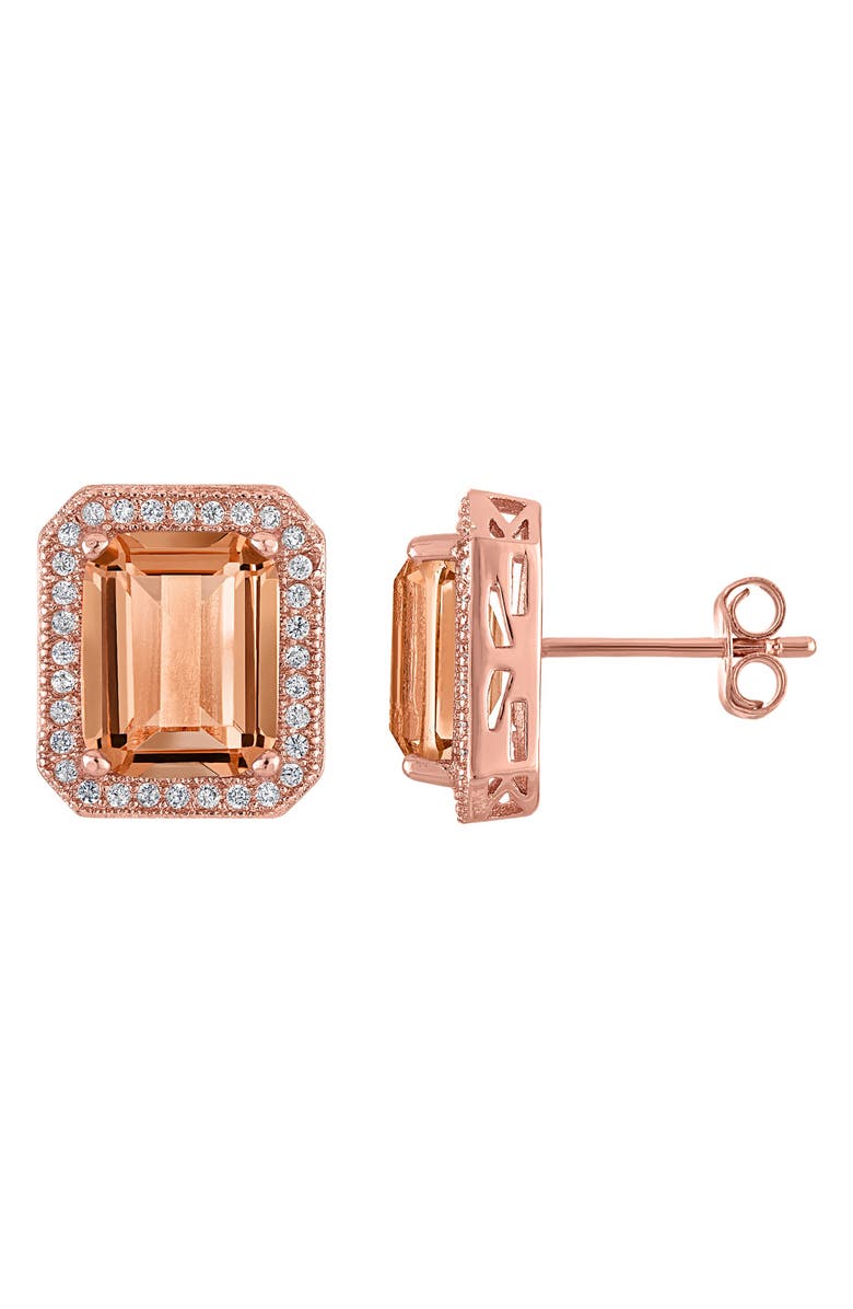 FZN Cushion Cut Cubic Zirconia Stud Earrings, Main, color, 