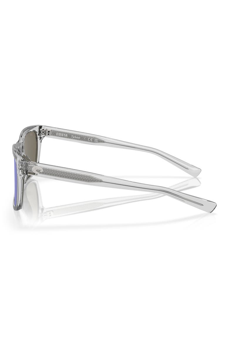 Tybee 55mm Polarized Rectangular Sunglasses, Alternate, color, TRANSPARENT GREY