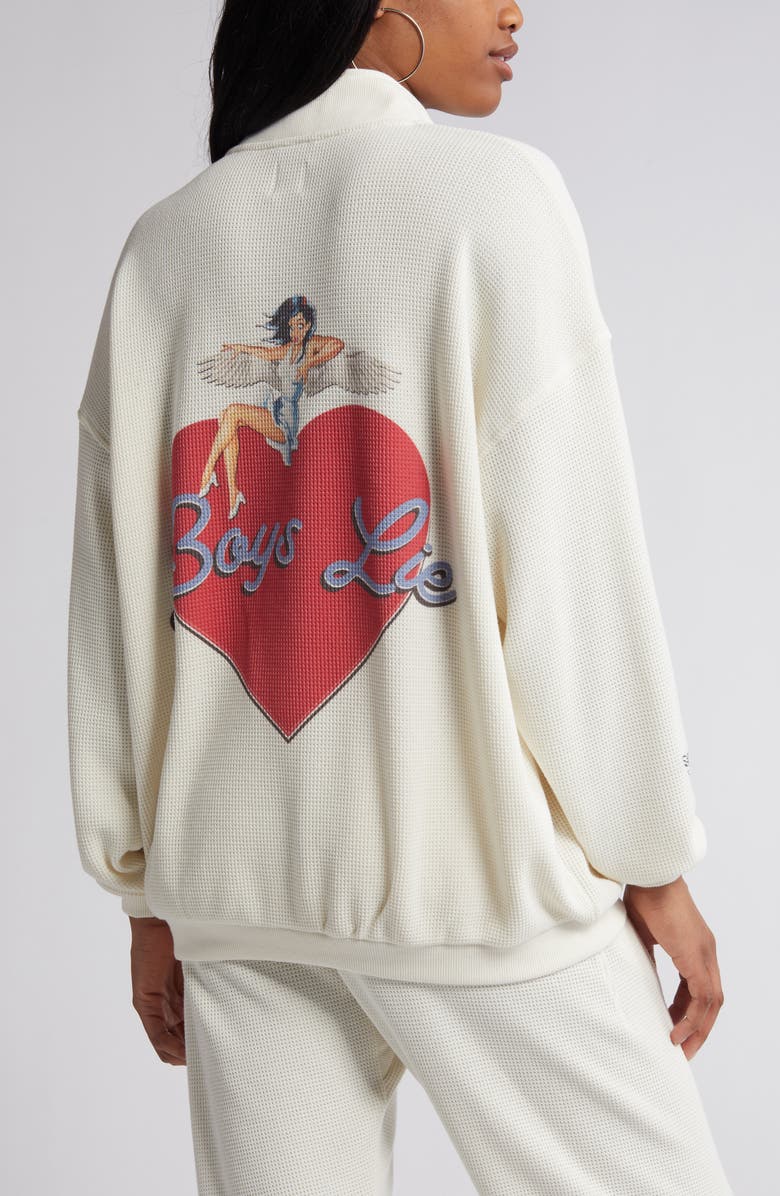 BOYS LIE On the Edge Waffle Knit Graphic Henley, Alternate, color,