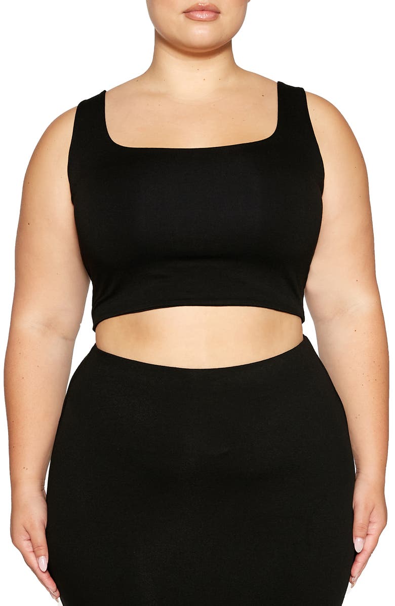 Naked Wardrobe Get Scooped Up Crop Top, Main, color, 