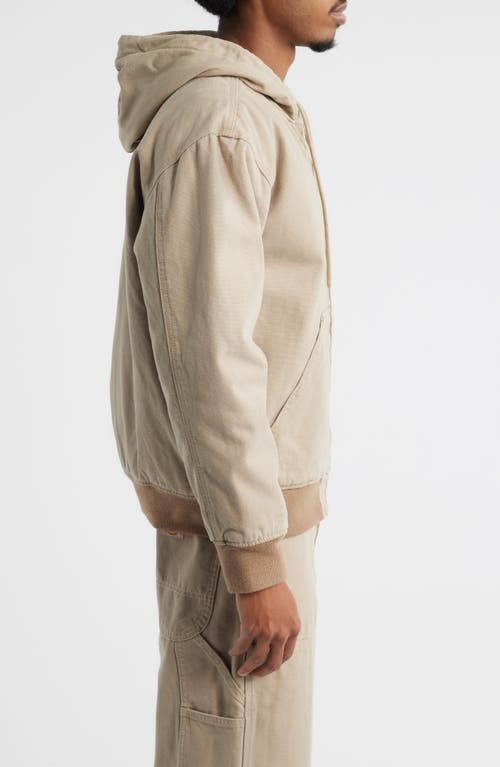 Dickies Hilham Hooded Canvas Jacket In Nude