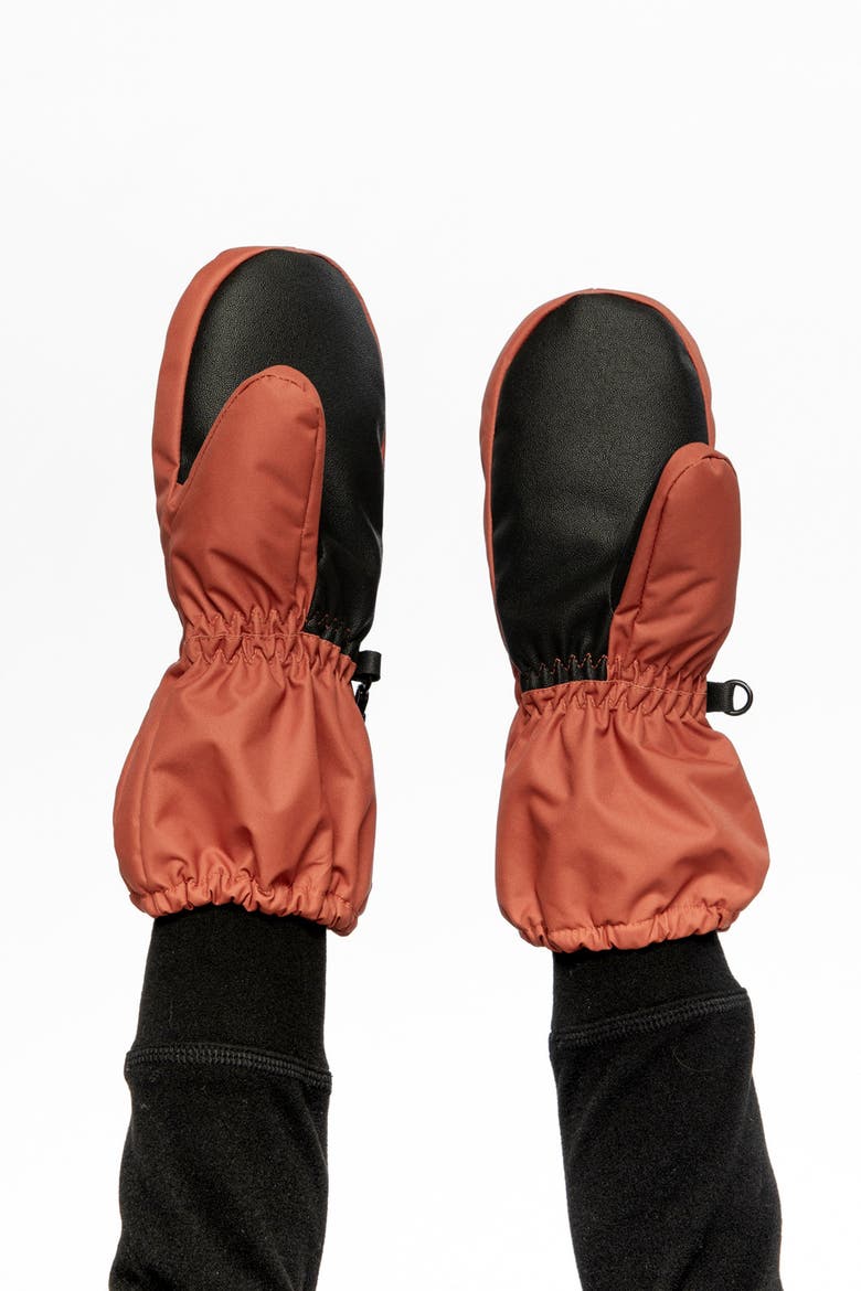 Rubberized Waterproof Play Grip Winter Mittens, Alternate, color, Warm Brown
