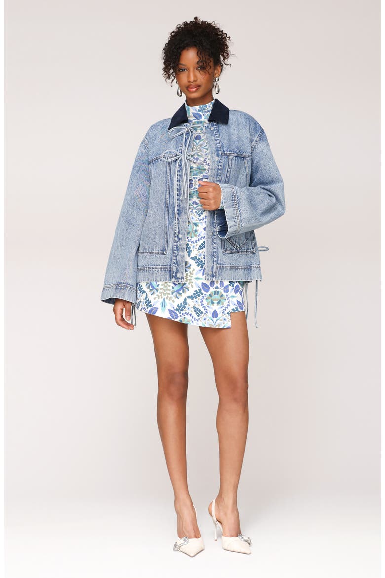 Oversized Denim Chore Jacket, Alternate, color, FLUTTER WASH