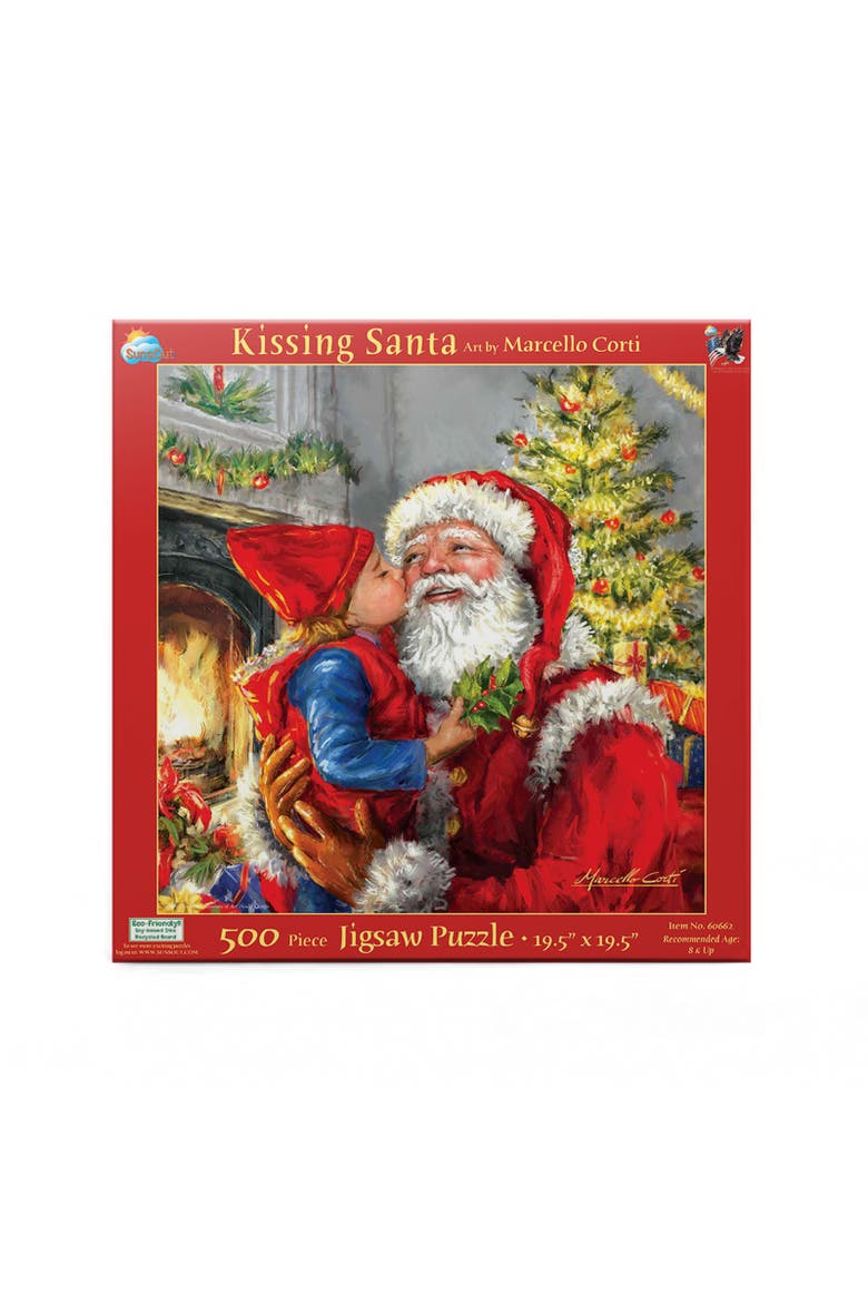 Kissing Santa 500 piece Jigsaw Puzzle for Adults, Alternate, color, Multicolor