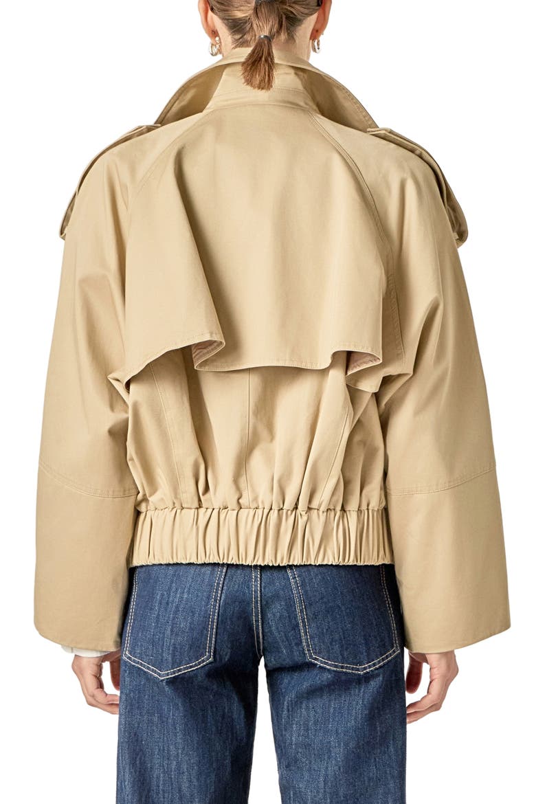 Double Breasted Trench Coat, Alternate, color, BEIGE