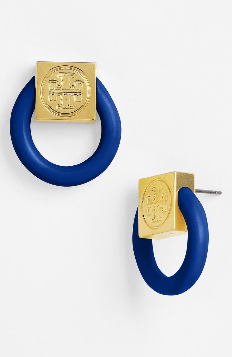 Tory Burch 'Varden' Door Knocker Earrings, Main, color,