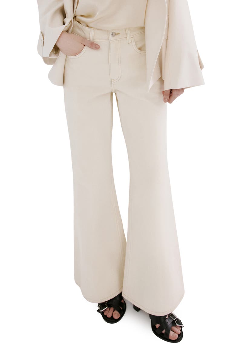 Mid Rise Flare Jeans, Main, color, ECRU
