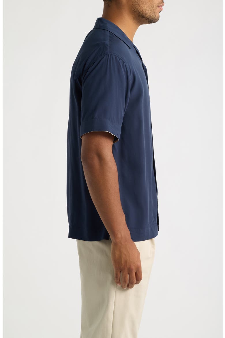Valbonne Boxy Fit Solid Camp Shirt, Alternate, color, NAVY- 12