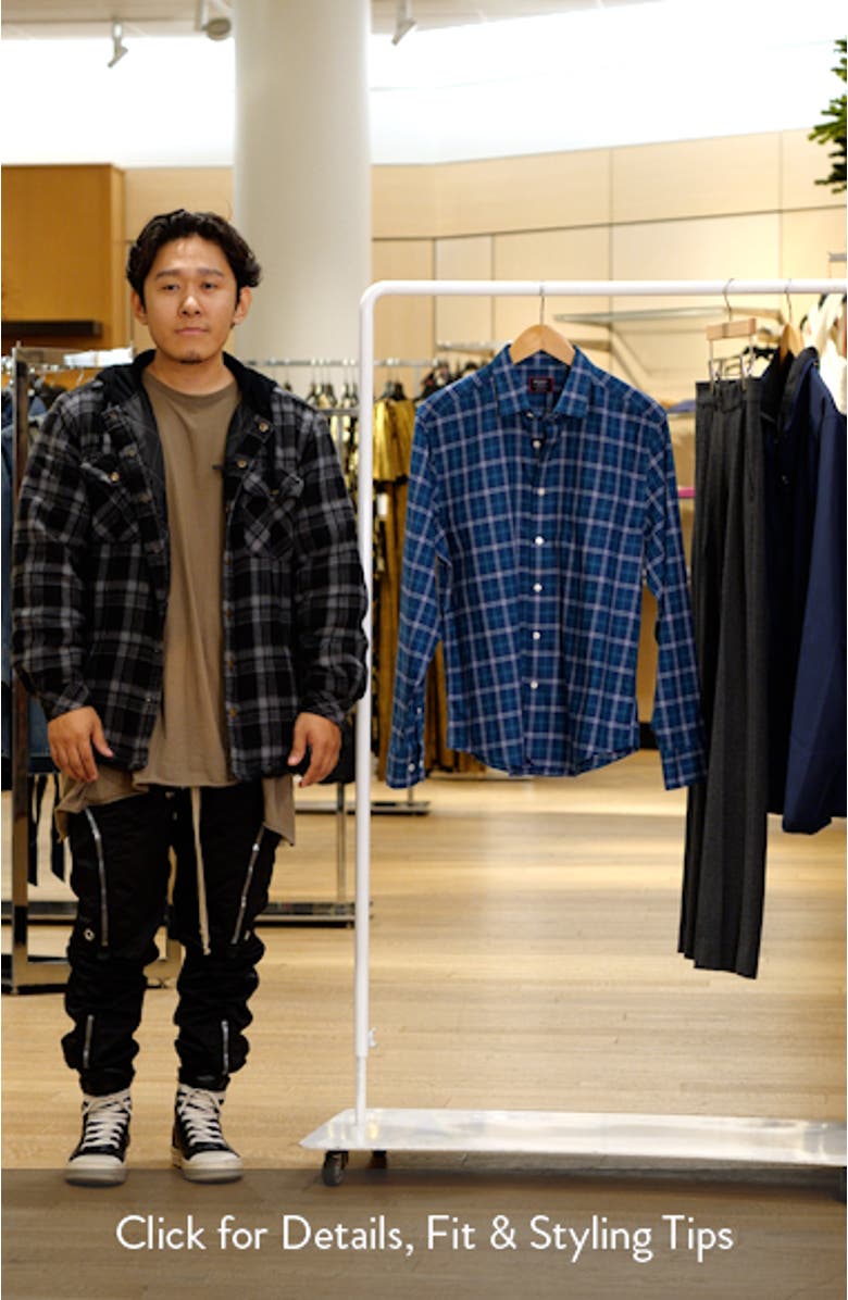 Harwin Plaid Wrinkle Free Cotton Twill Button-Up Shirt, sales video thumbnail