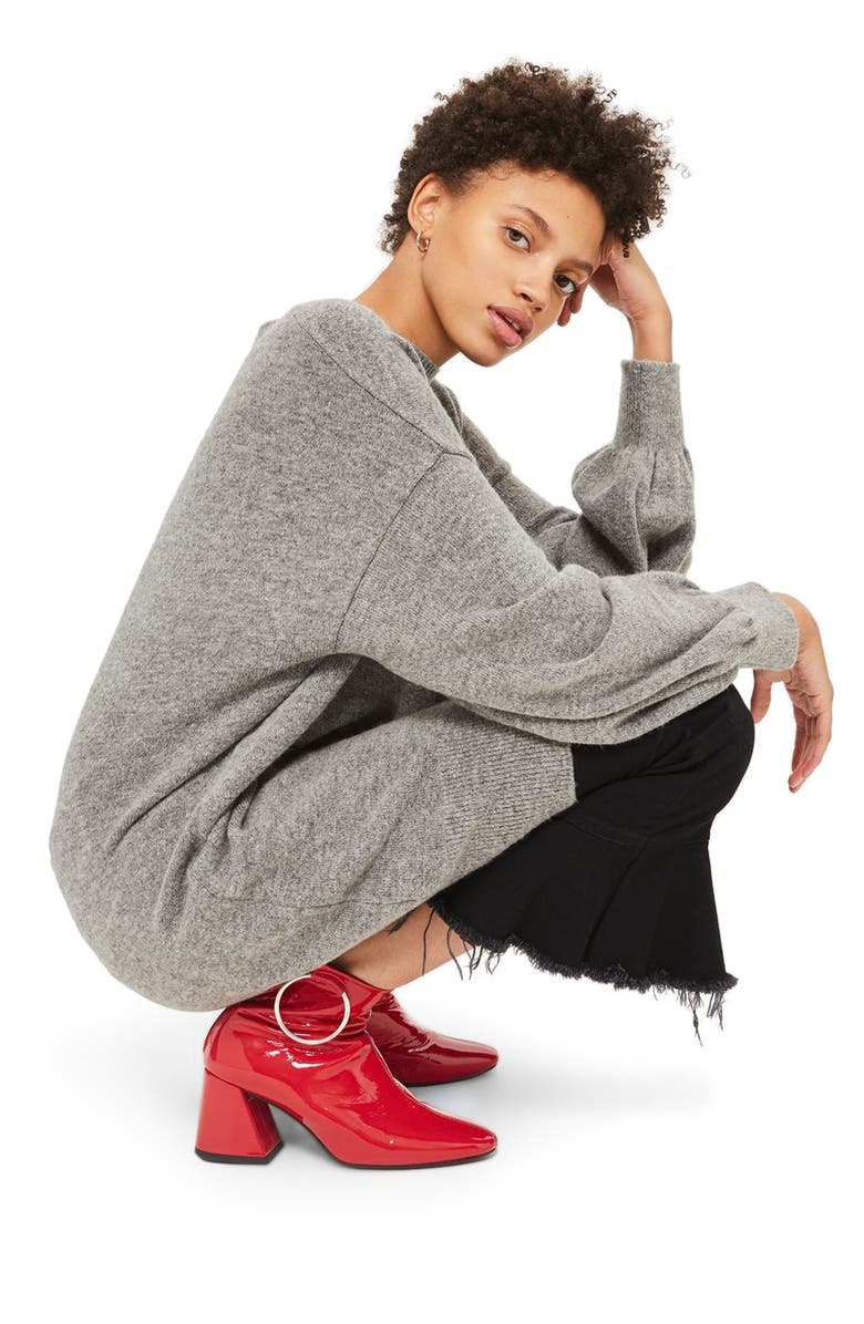 Topshop Sweater Dress, Alternate, color, 