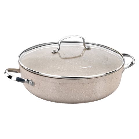 Granita 2.5 Liter Aluminum Nonstick Low Casserole with Lid