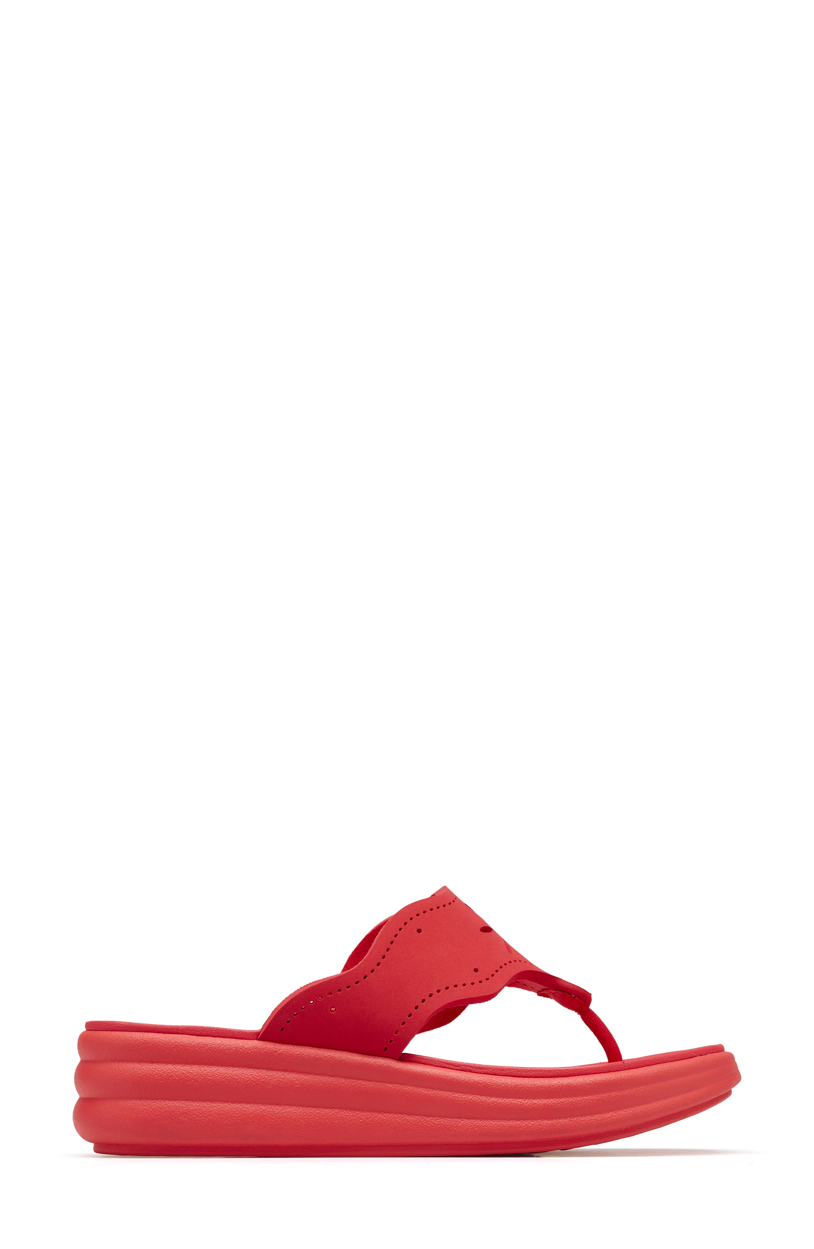 Drift Daisy Sport Flip Flop, Alternate, color, POPPY RED