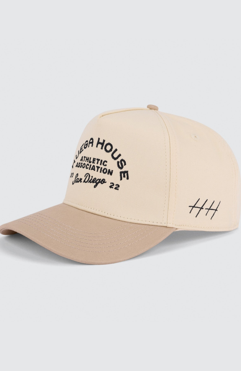 Huega House Athletic Association Hat, Alternate, color, Khaki & Natural