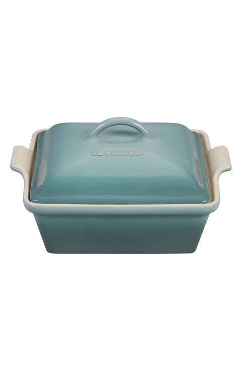 Heritage 2 1/2 Quart Covered Square Stoneware Casserole