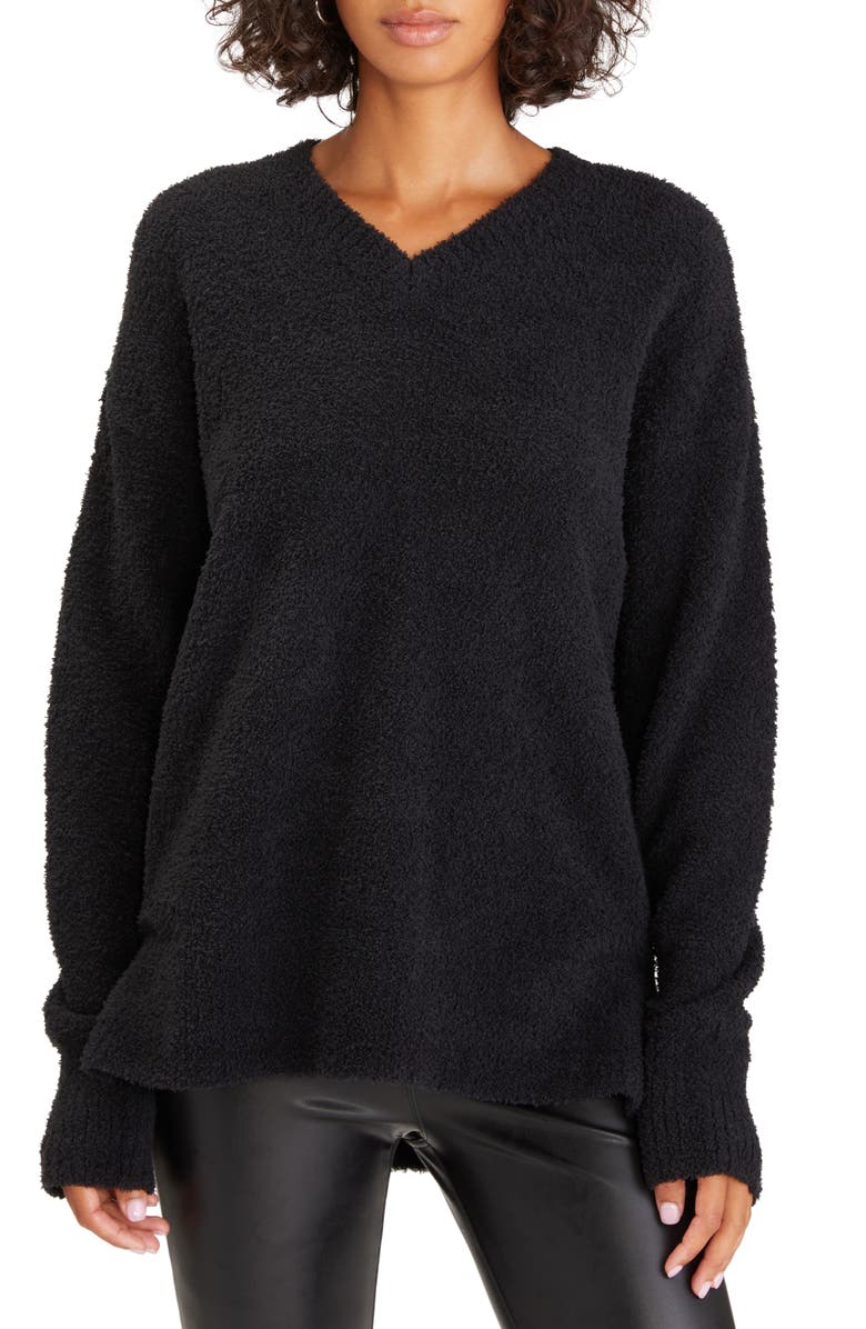 Sanctuary V-Neck Teddy Sweater, Main, color, 