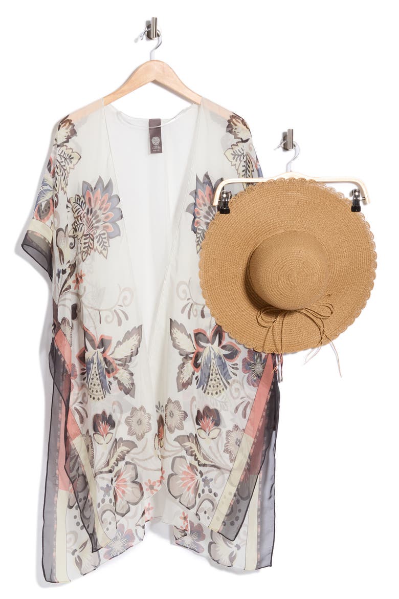 Folk Floral Duster & Hat Set, Alternate, color, NEUTRAL