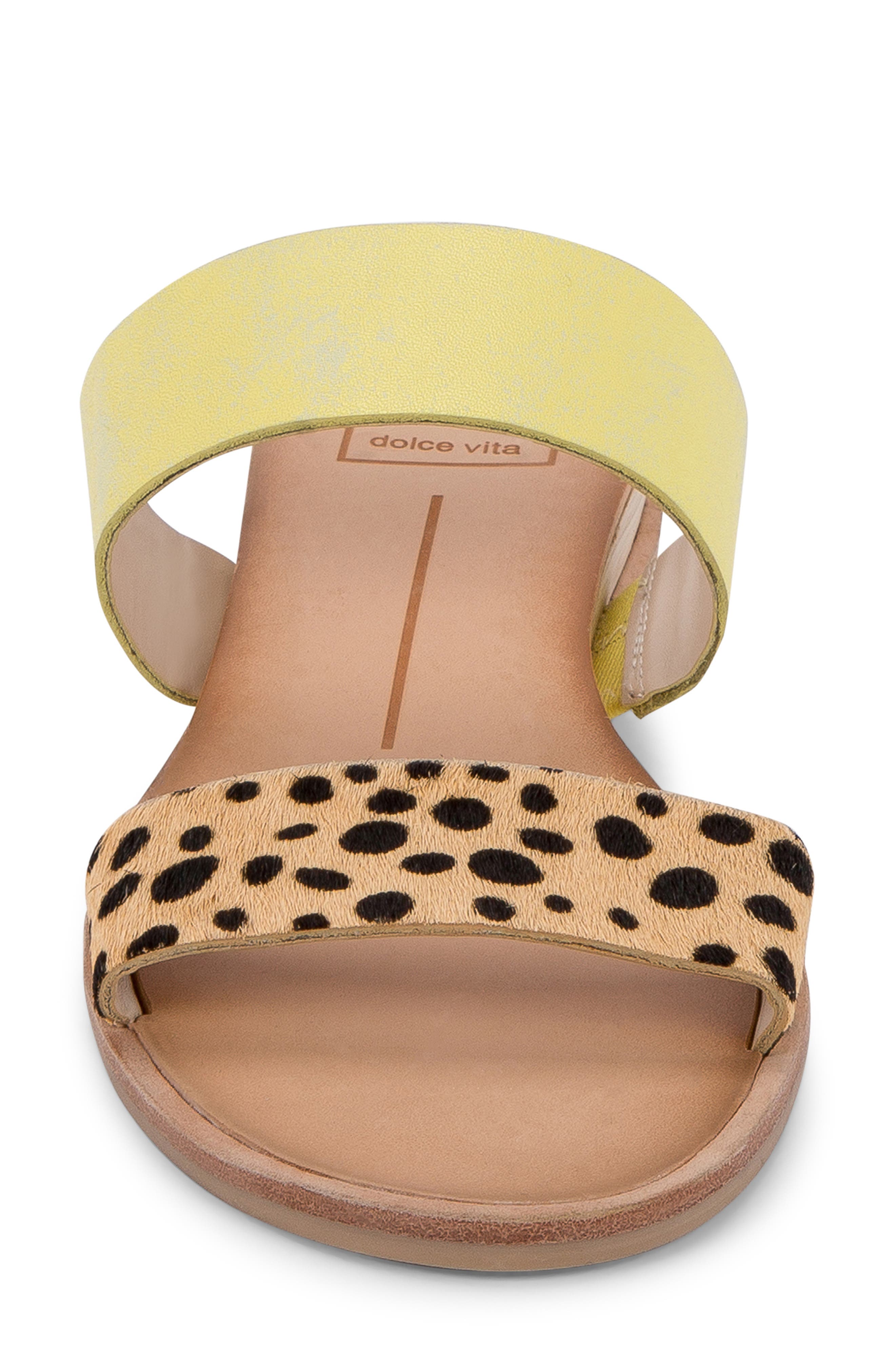 Payce Slide Sandal, Alternate, color, LEOPARD MULTI CALF HAIR