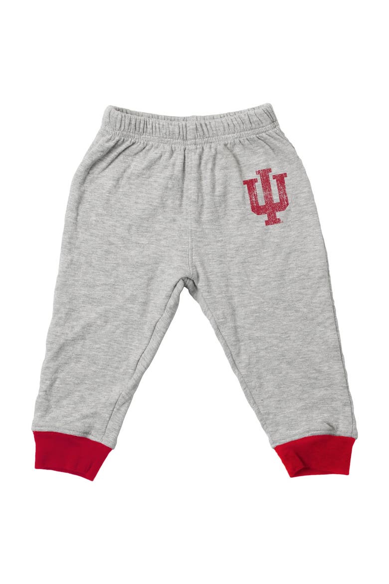 Infant Wes & Willy  Heather Gray Indiana Hoosiers Jie Jie Hopper Set, Alternate, color, Heather Gray