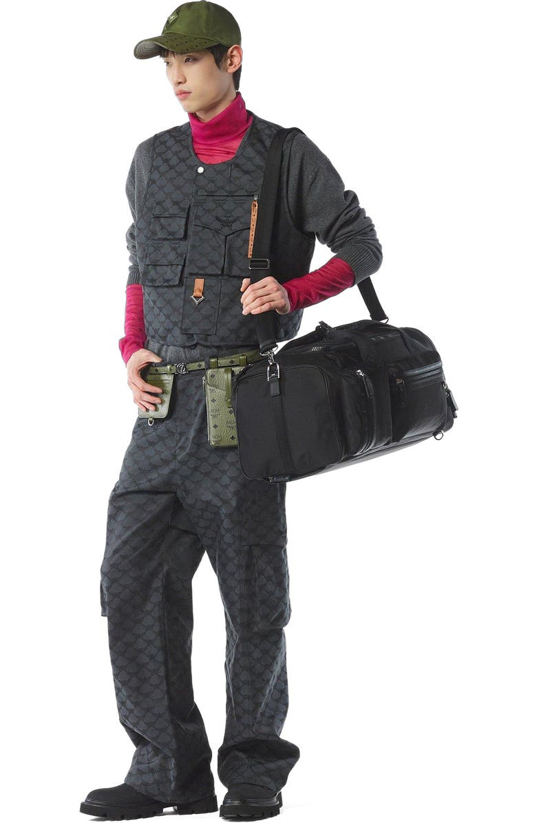 MCM Ottomar Weekender Backpack in ECONYL<sup>®</sup> and Leather, Alternate, color,