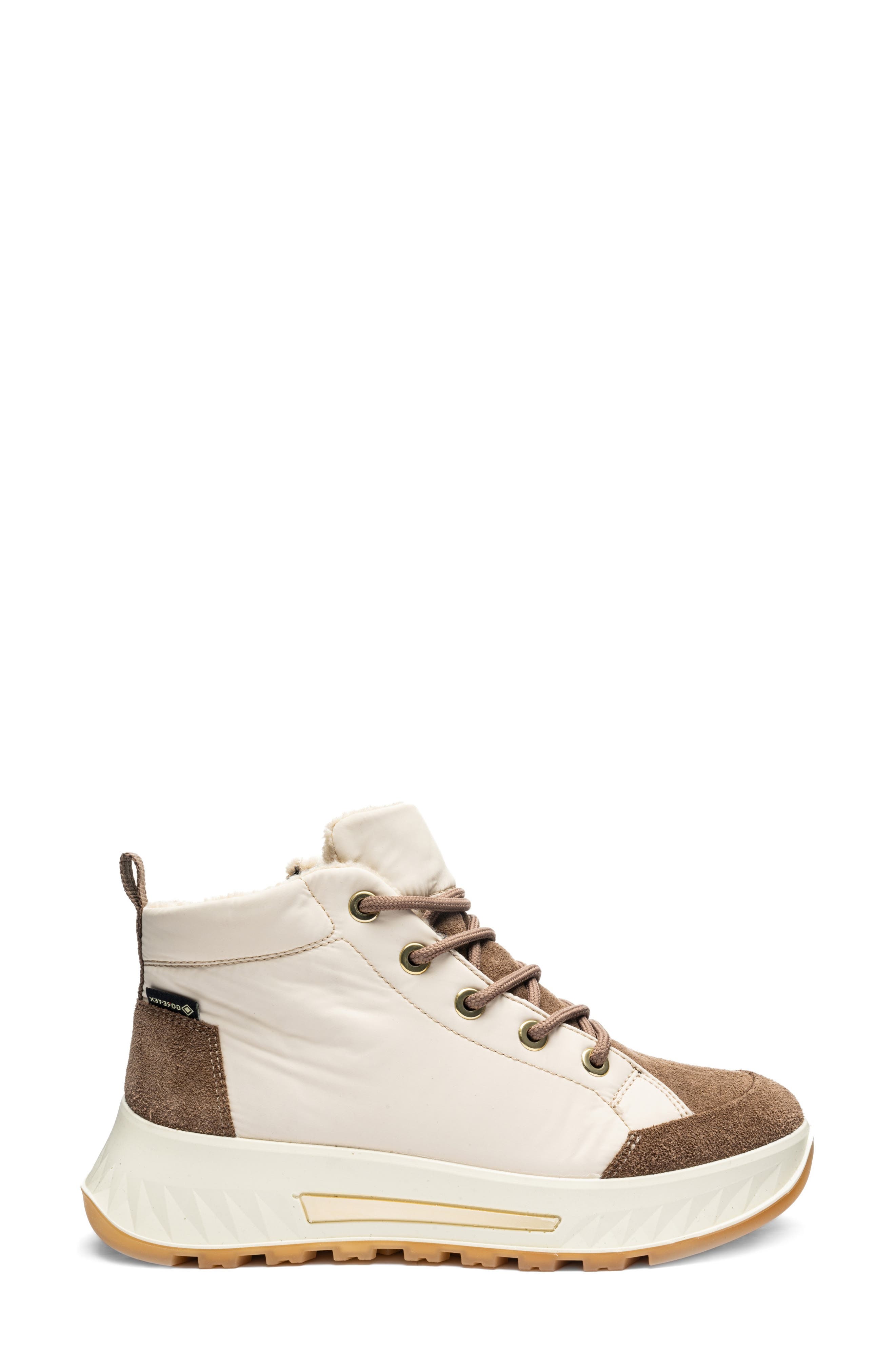 Shale Faux Shearling Lined High Top Sneaker, Alternate, color, SESAME