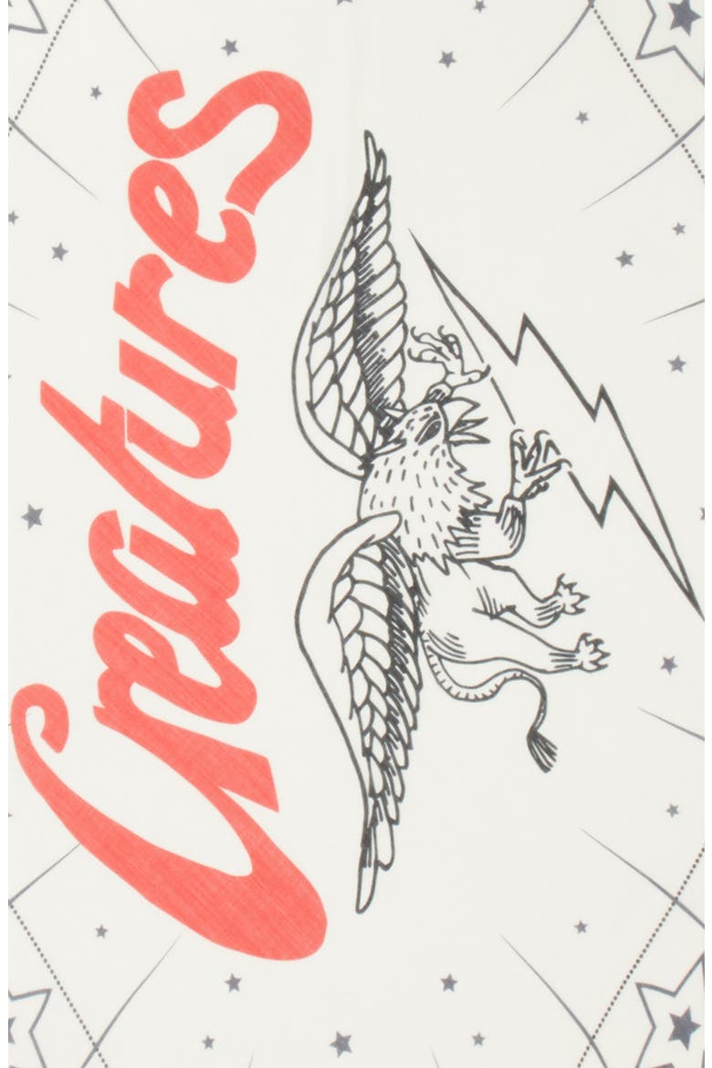 Creatures Diamond Scarf, Alternate, color, WHITE