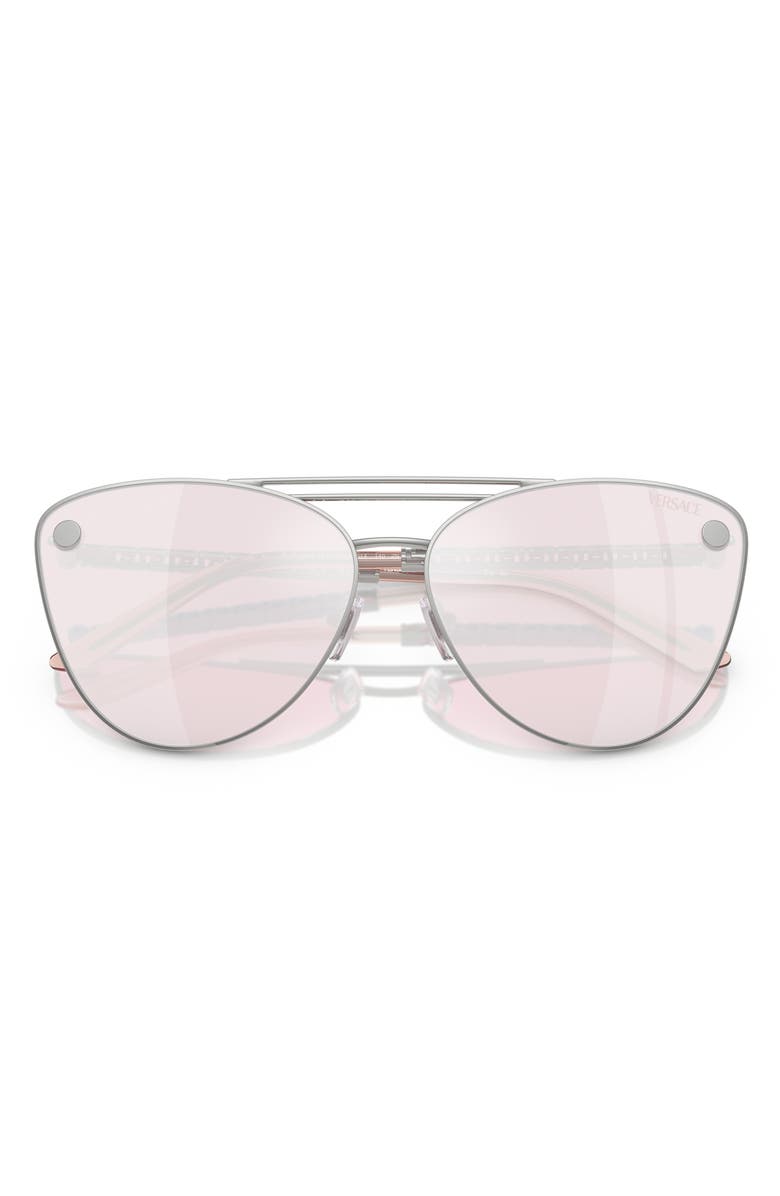 Versace 64mm Oversize Cat Eye Sunglasses, Alternate, color,