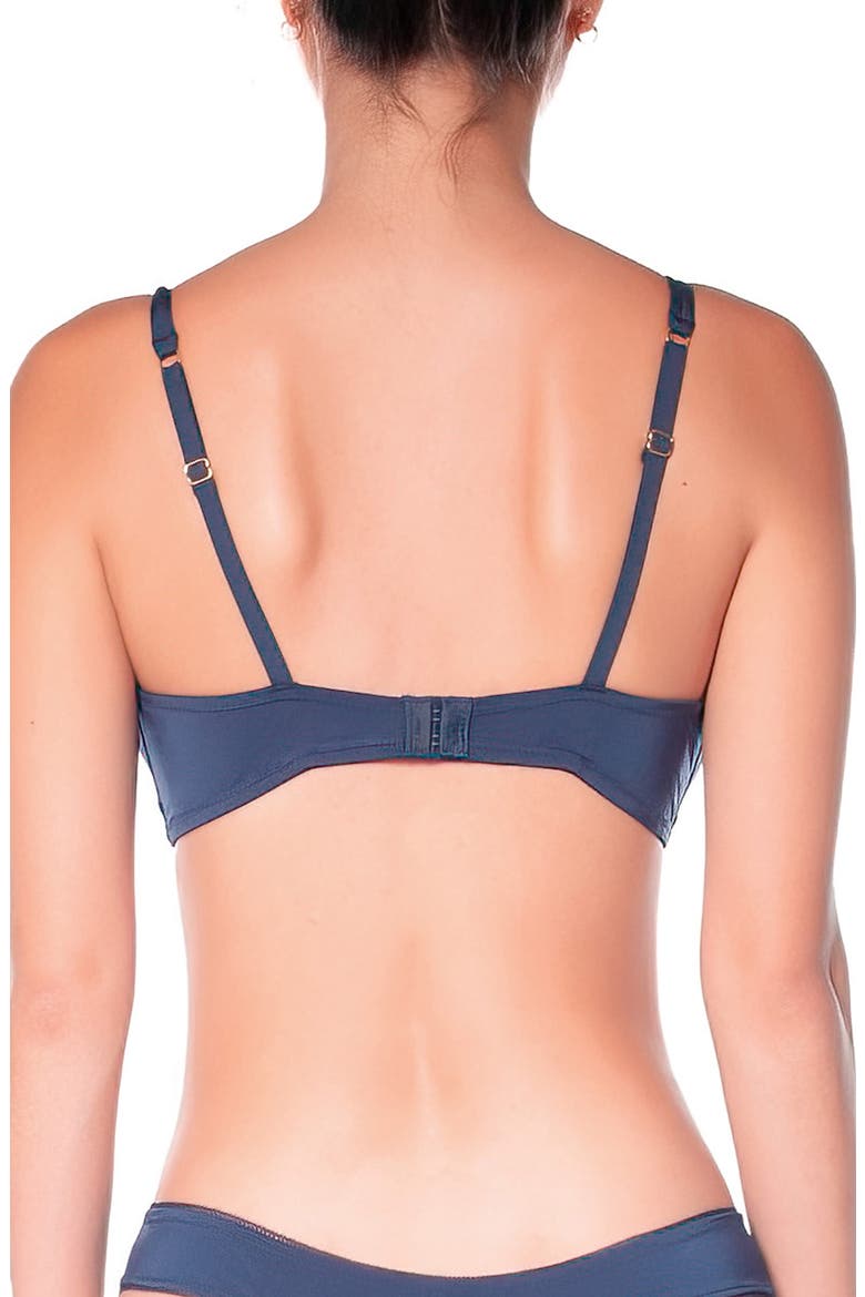 Forever Skin Triangle Bralette, Alternate, color, NAVY