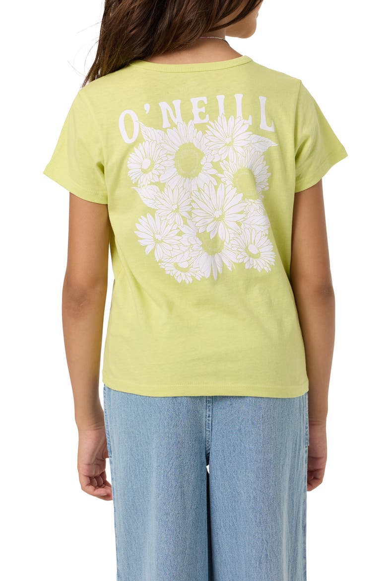 Kids' Heritage Daisy Oversize Graphic T-Shirt, Alternate, color, CELERY