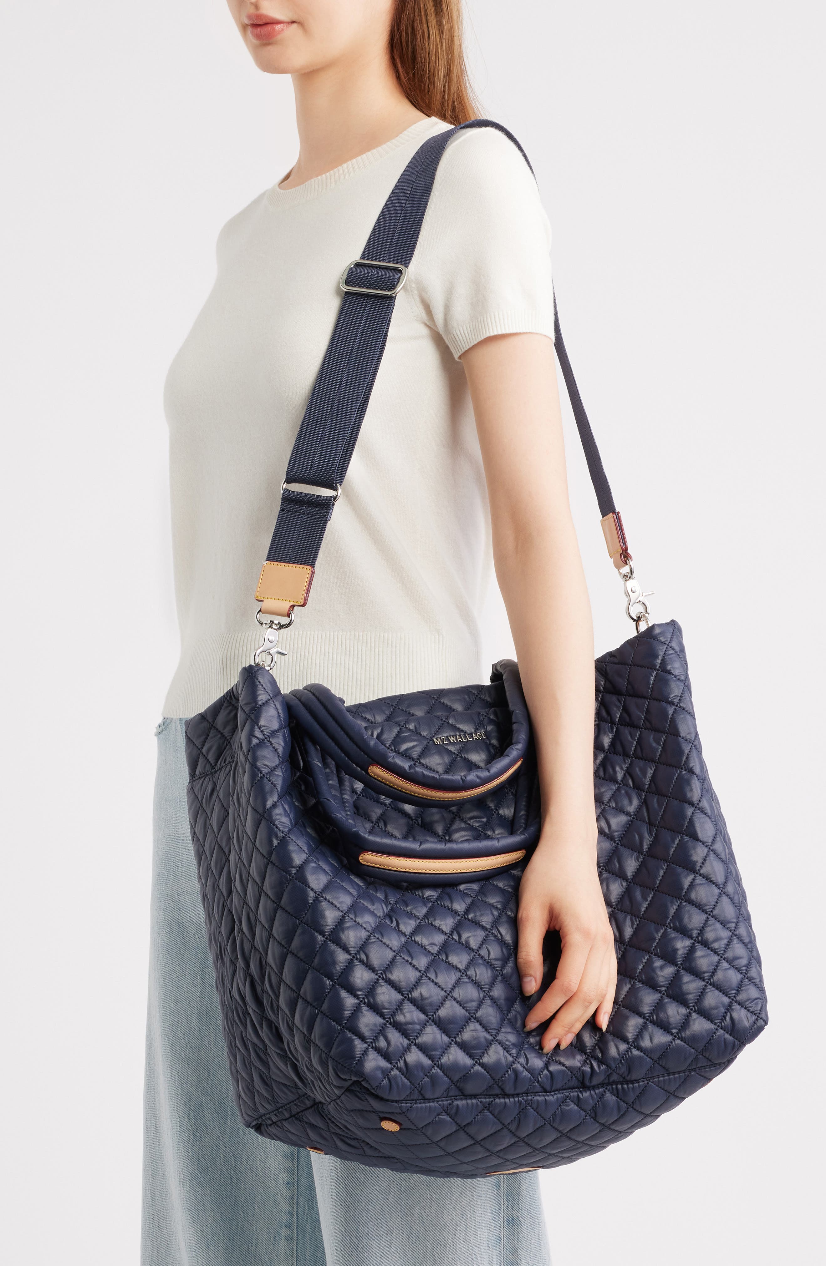MZ Wallace Large Metro Deluxe Quilted Nylon Tote, Alternate, color, Dawn