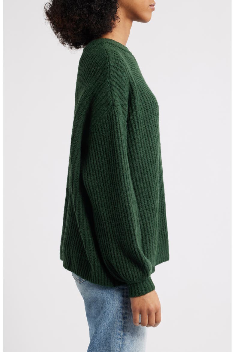 Alexia Oversize Rib Sweater, Alternate, color, GREEN