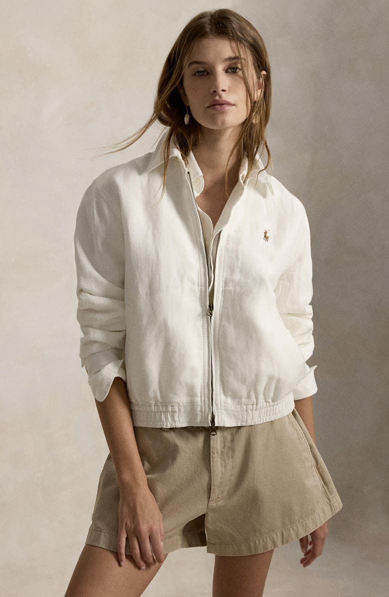 Polo Ralph Lauren Linen Jacket, Alternate, color, White