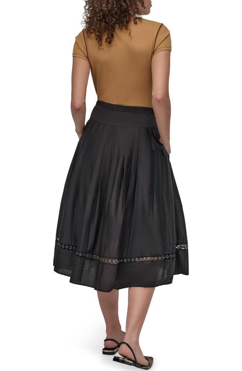DKNY Drop Waist Cotton Voile Skirt, Alternate, color, 