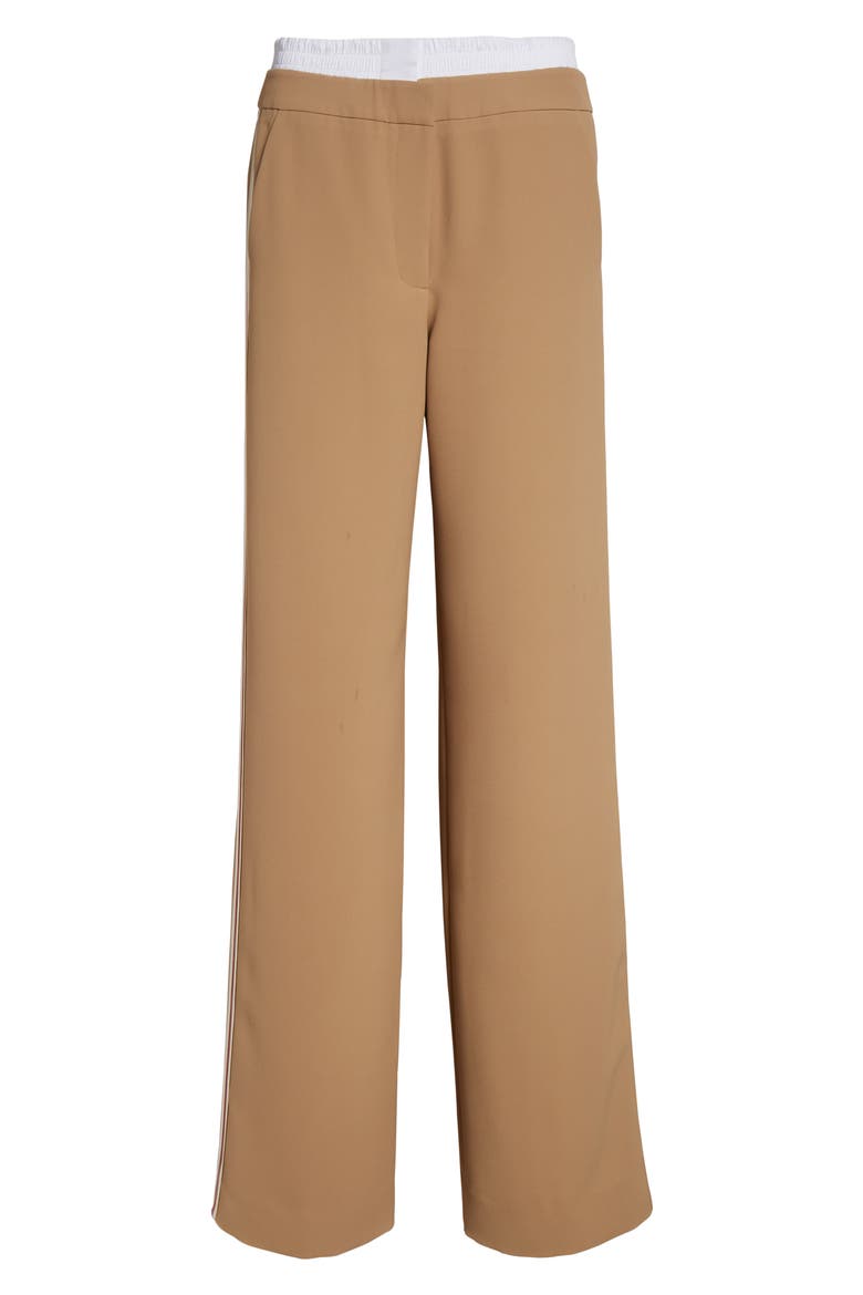 Eugene Boxer Waist Side Stripe Gabardine Pants, Alternate, color, KHAKI