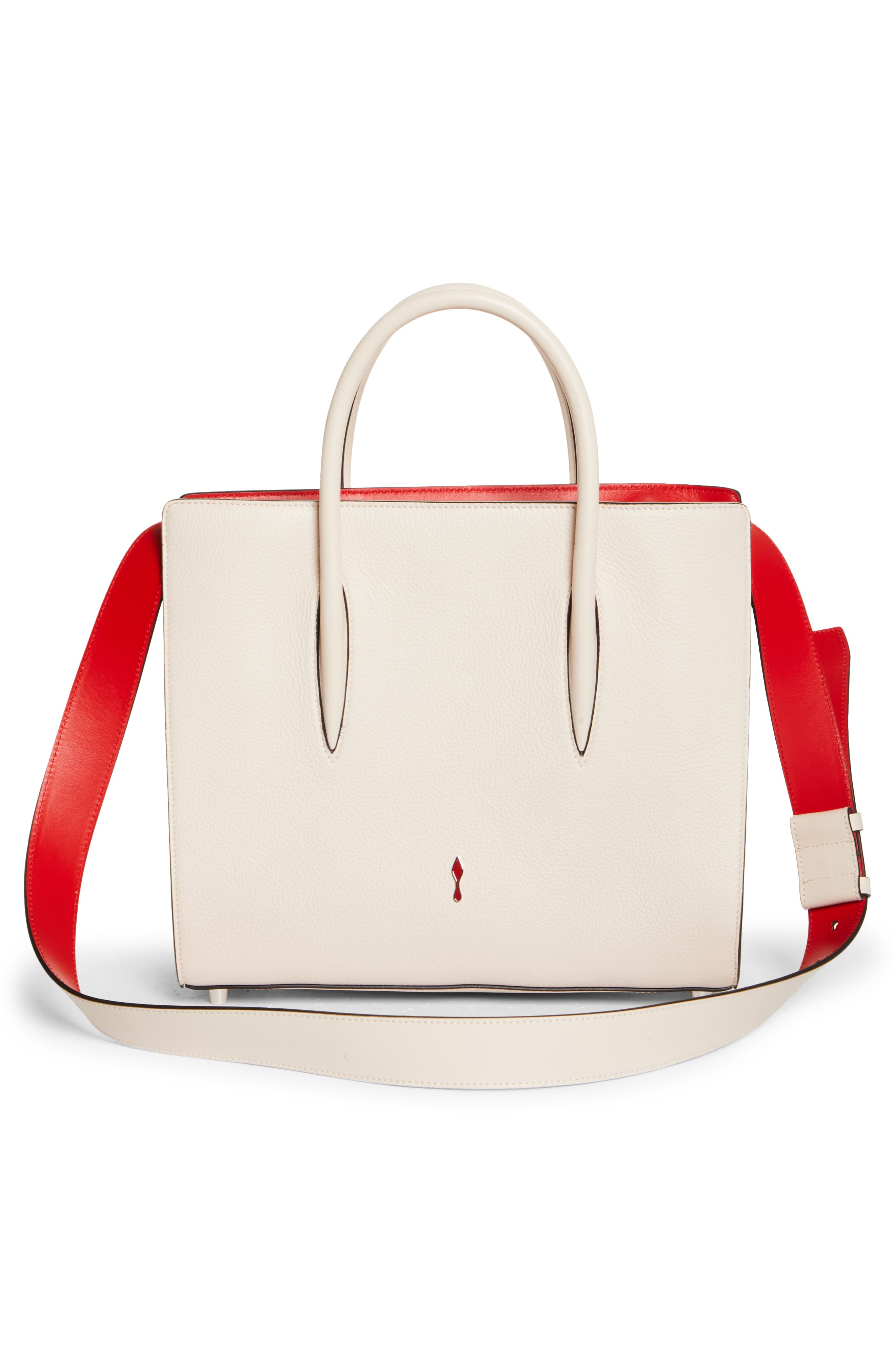 Medium Paloma Studded Leather Satchel, Alternate, color, F609 LECHE/MULTI