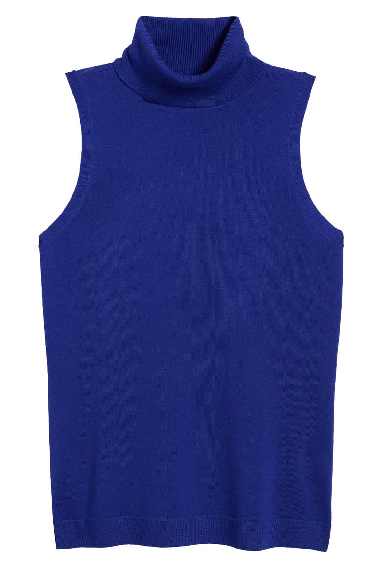 Sleeveless Turtleneck Top, Alternate, color, ROYAL NEON