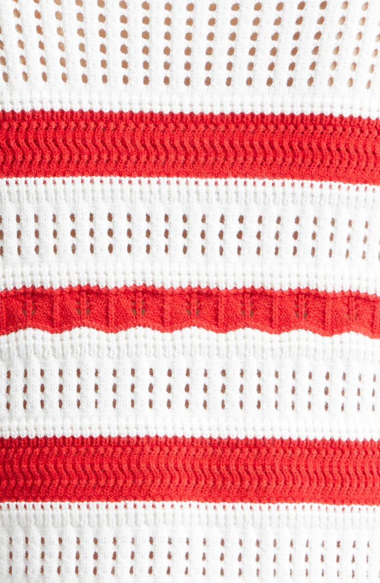 Cinq à Sept Elvire Knit Polo Pullover, Alternate, color, Goji Berry/ Ivory