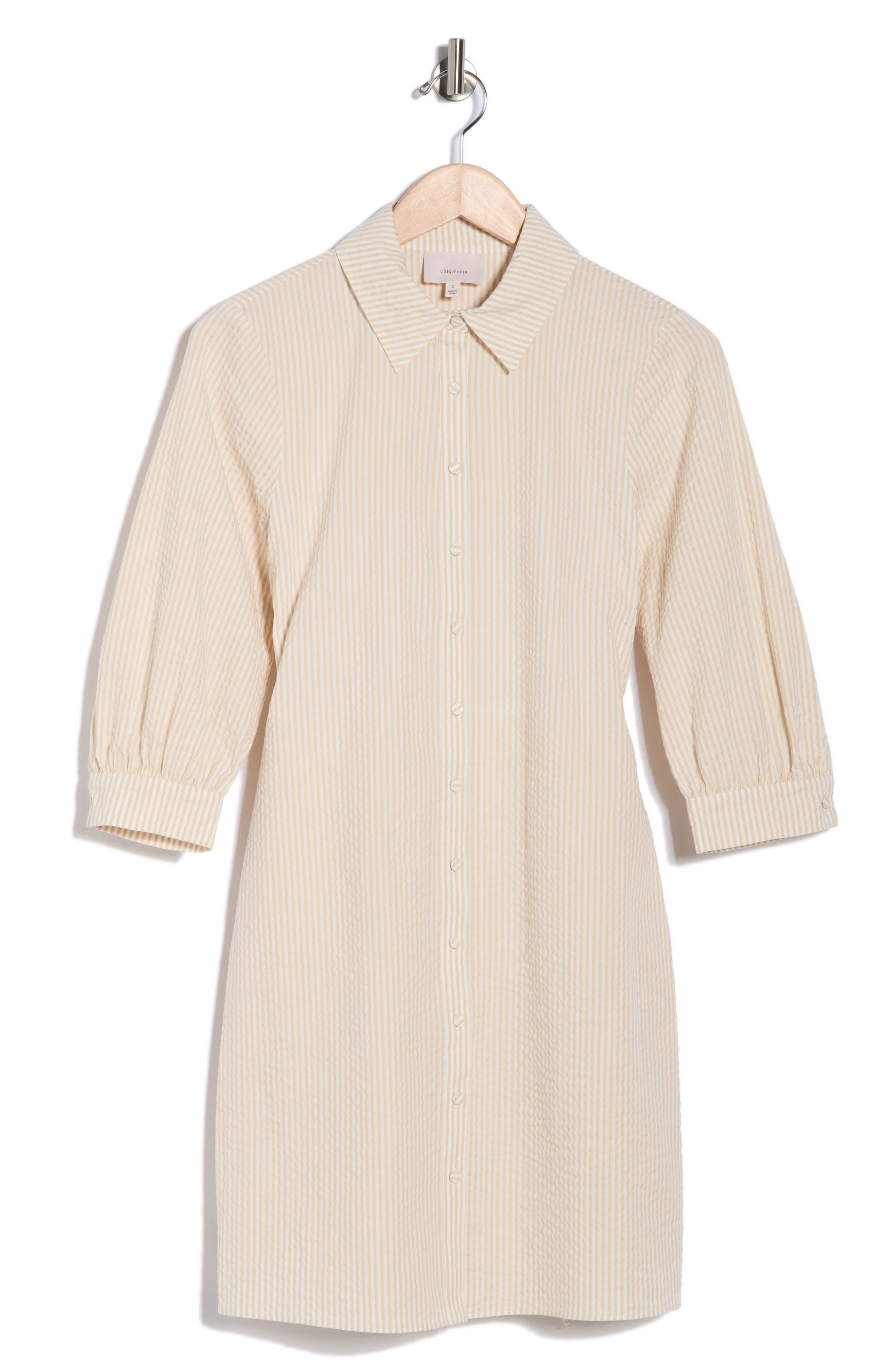 Cinq à Sept Seersucker Cotton Shirtdress