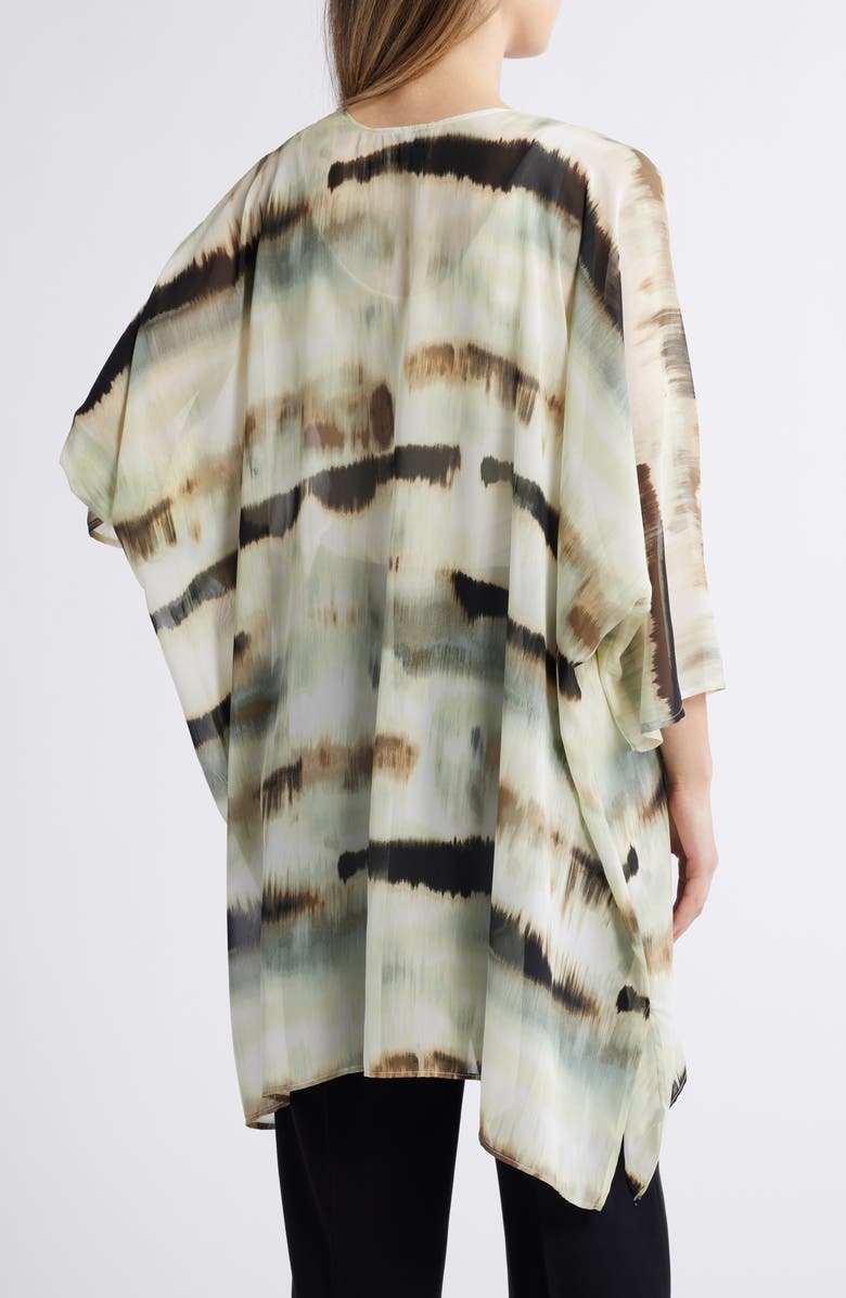 Anne Klein Abstract Print Oversize Sheer Cardigan, Alternate, color, 