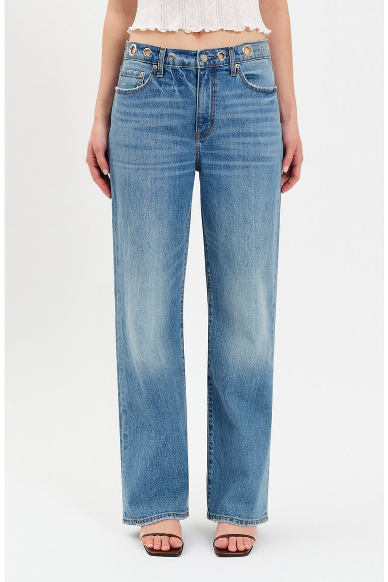 1999 Ripped High Waist Straight Leg Jeans, Main, color, NO RULES