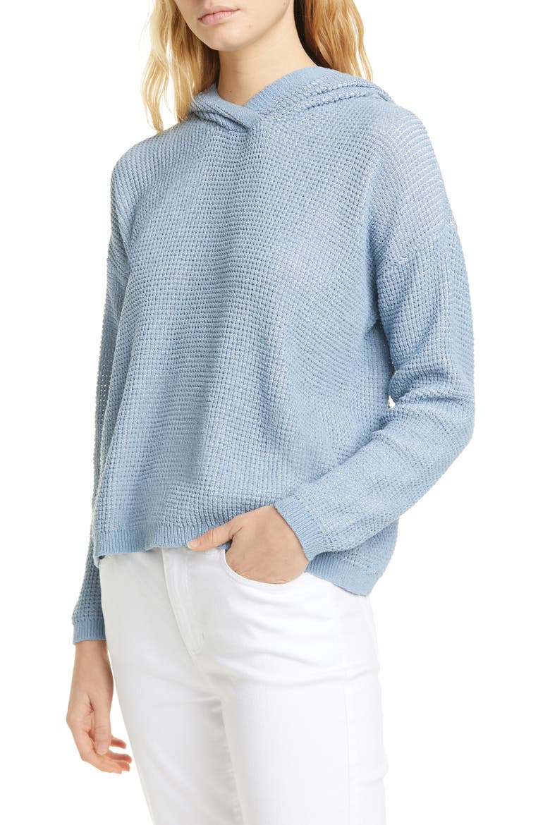 Organic Cotton Blend Hooded Sweater, Main, color, HAZE