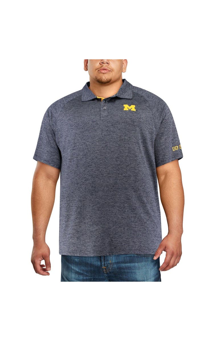 COLOSSEUM Men's Colosseum Navy Michigan Wolverines Big & Tall Down Swing Polo, Alternate, color, Navy
